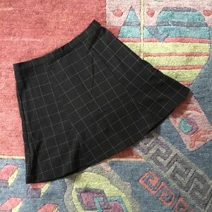 American apparel grid black skirt